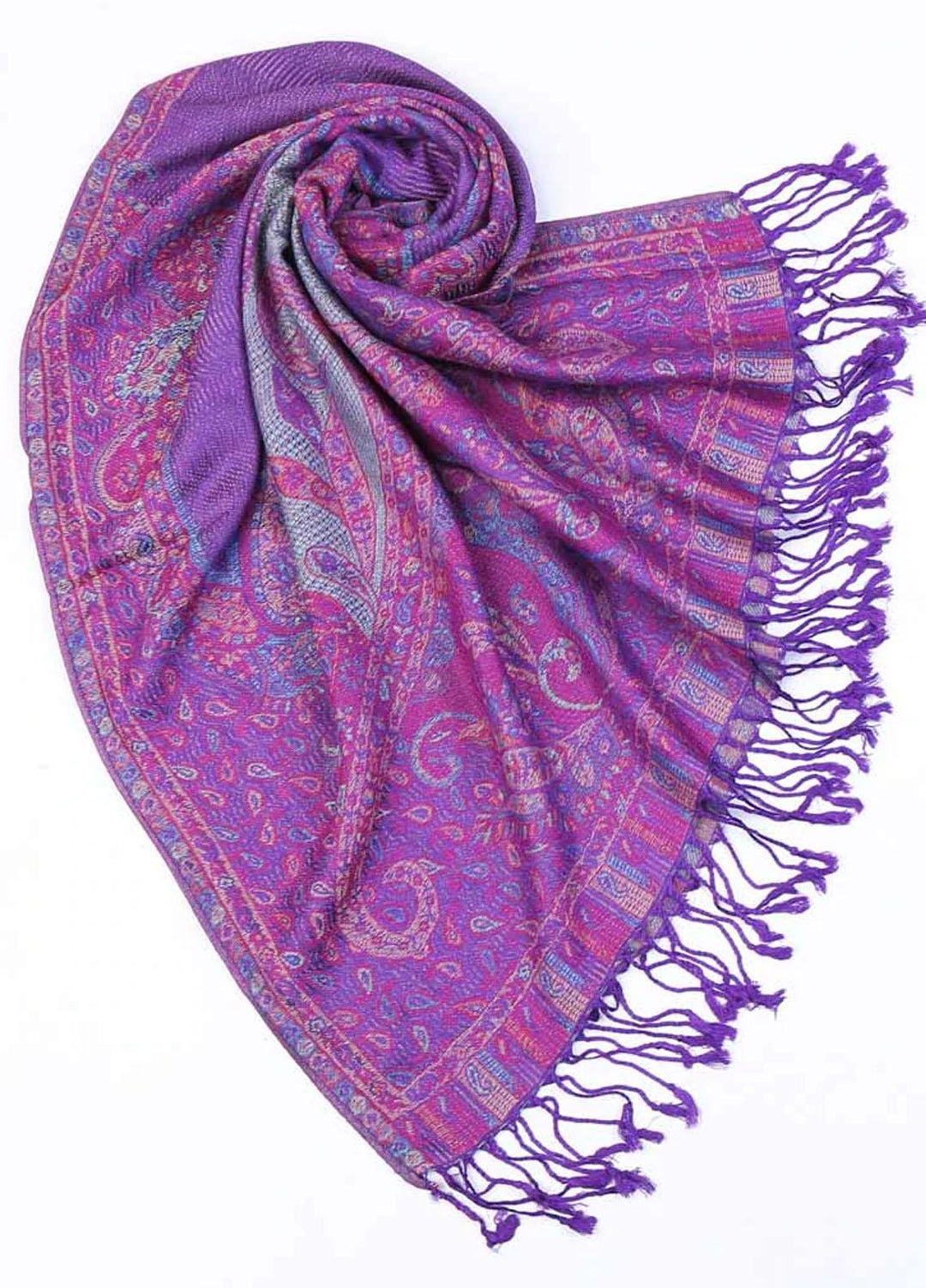 Abaya pk Cashmere Hijab ABA22HB PEACOCK PURPLE CASHMERE - Pashmina Hijabs