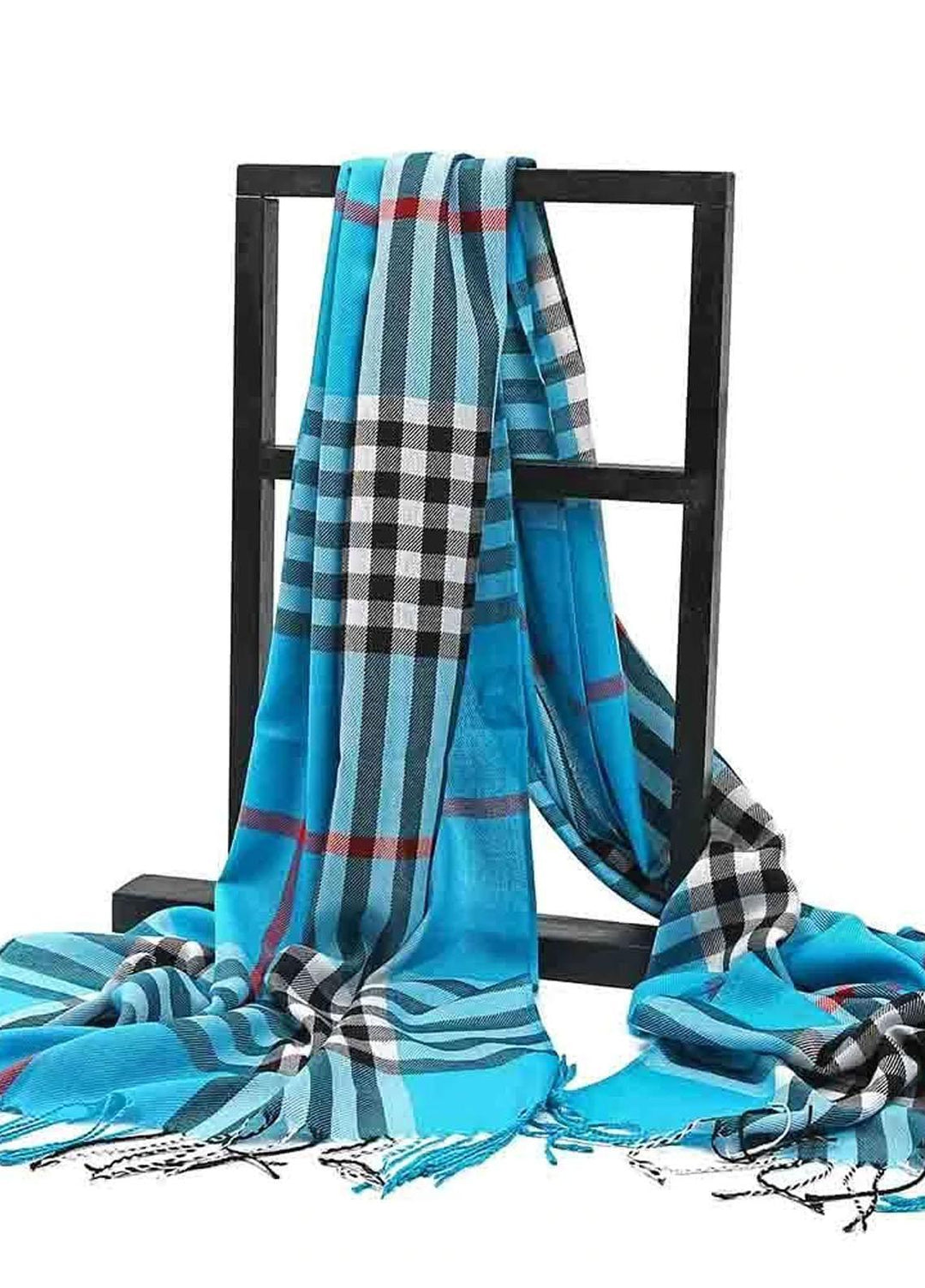 Abaya pk Pashmina Hijab ABA22HB BLUE PLAID - Pashmina Hijabs