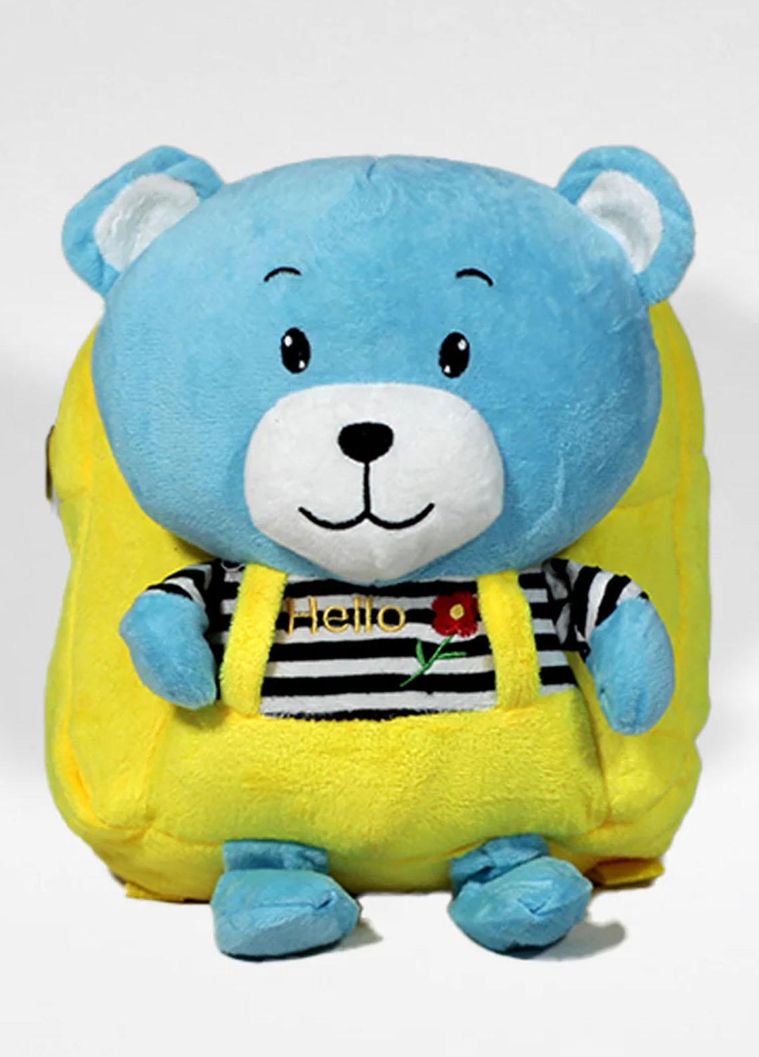 Plush Mink Kids Character Backpacks Bag- Blue Teddy - Baby Product