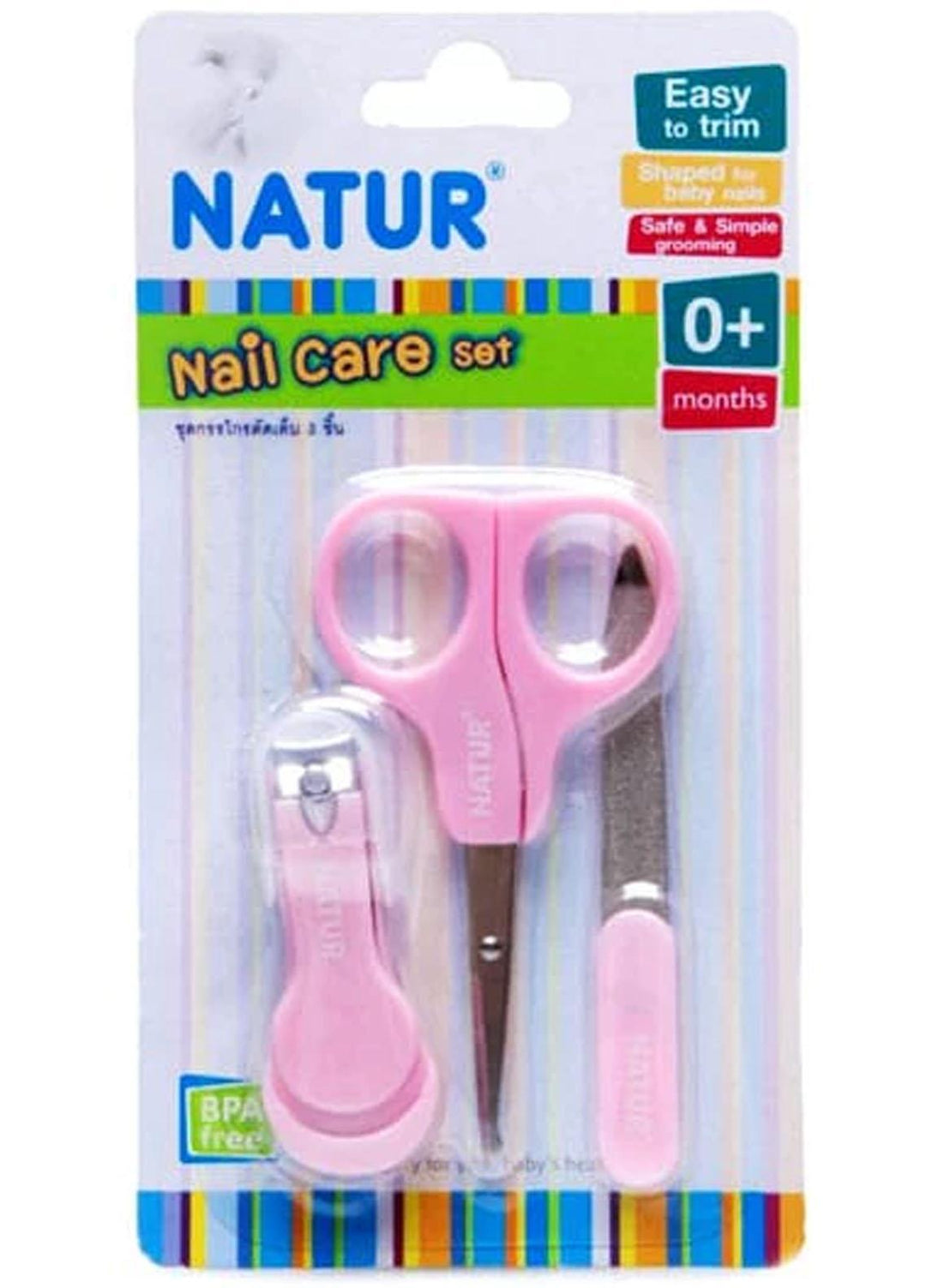 Plush Mink Manicure Set Manicure Set For Baby - Natur Pink - Baby Product