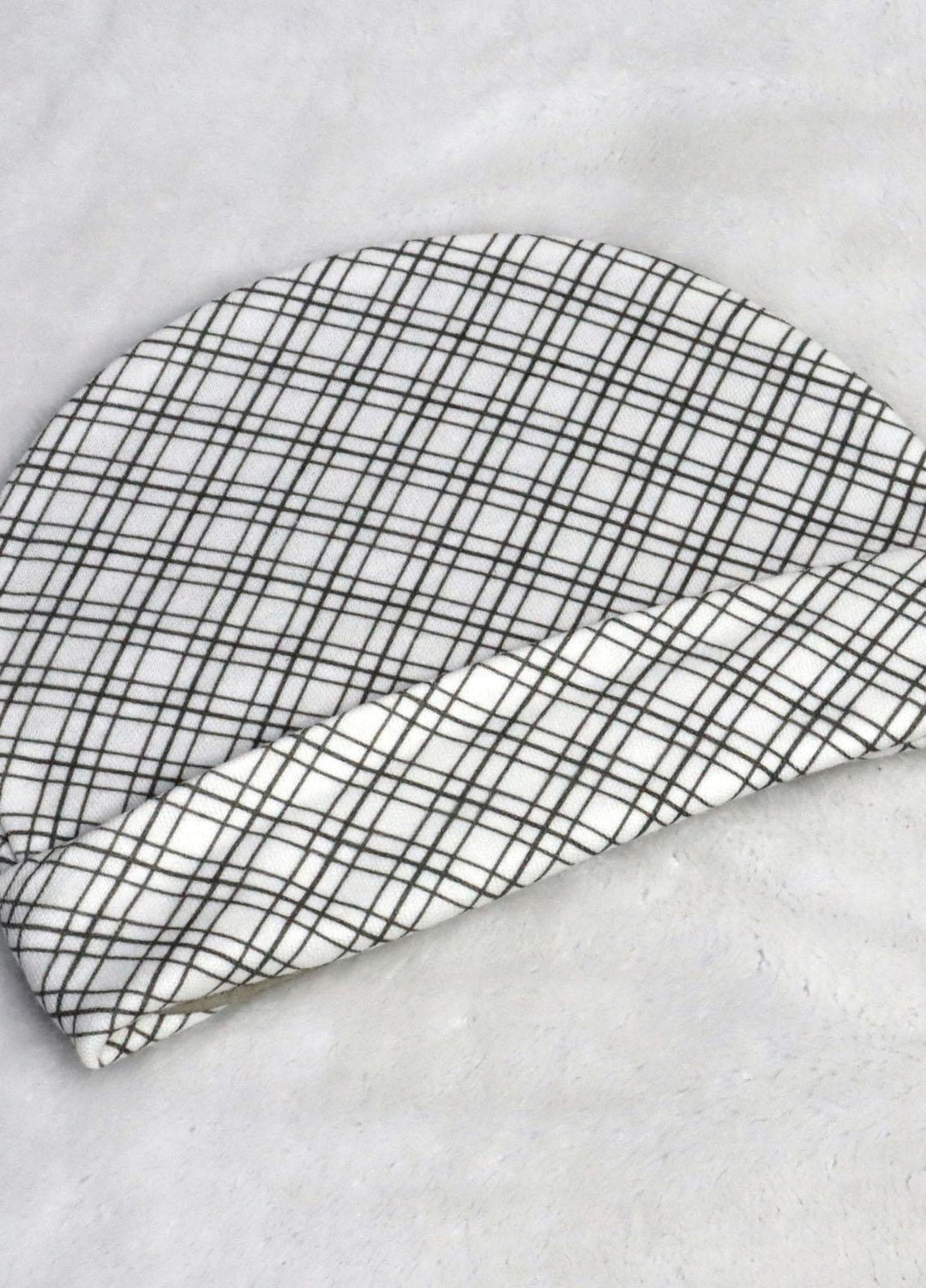 Plush Mink    Cap Infant Printed Baby Cap- White and Black - Baby Product