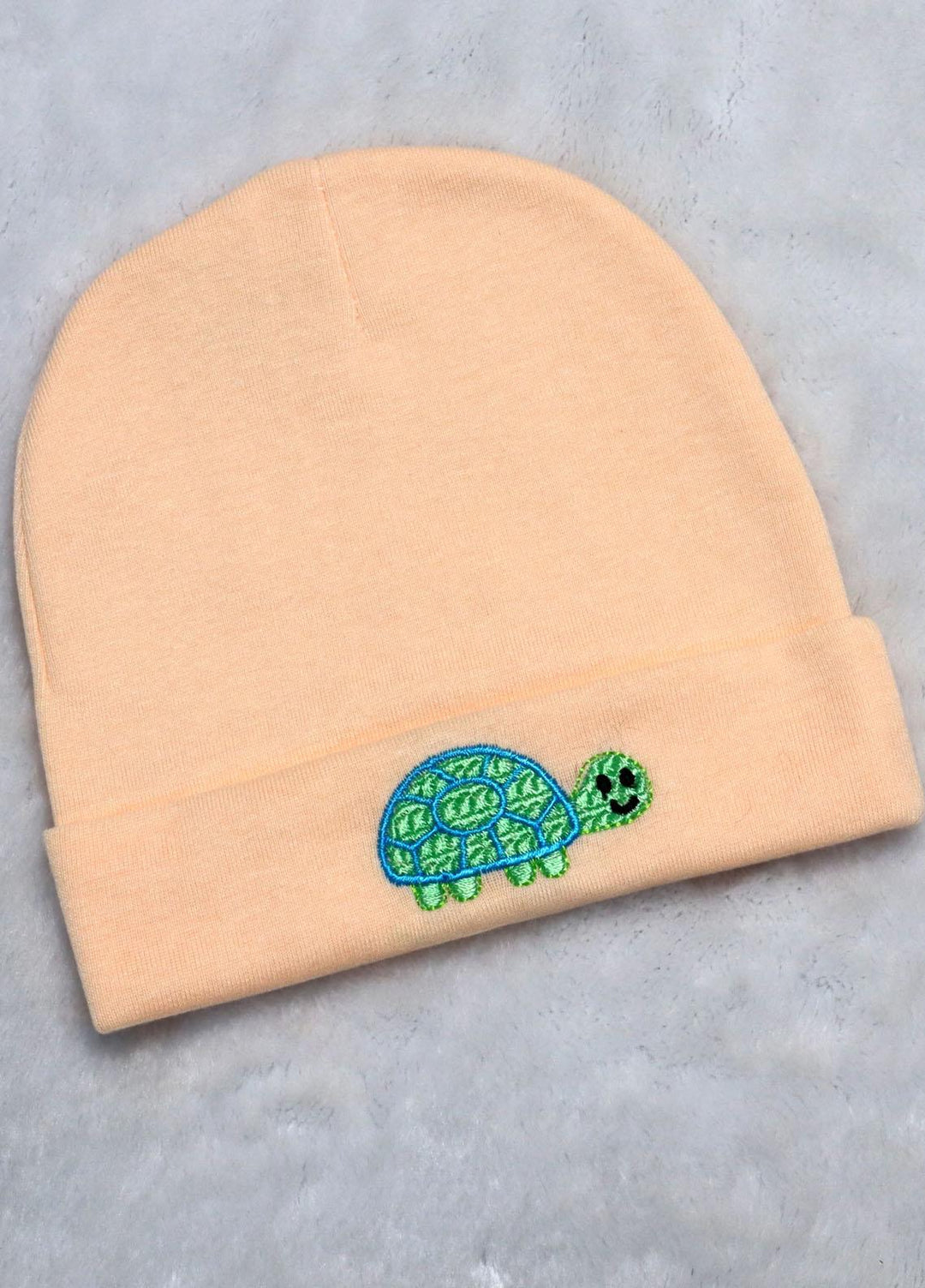 Plush Mink Cap Infant Baby Cap- Orange - Baby Product