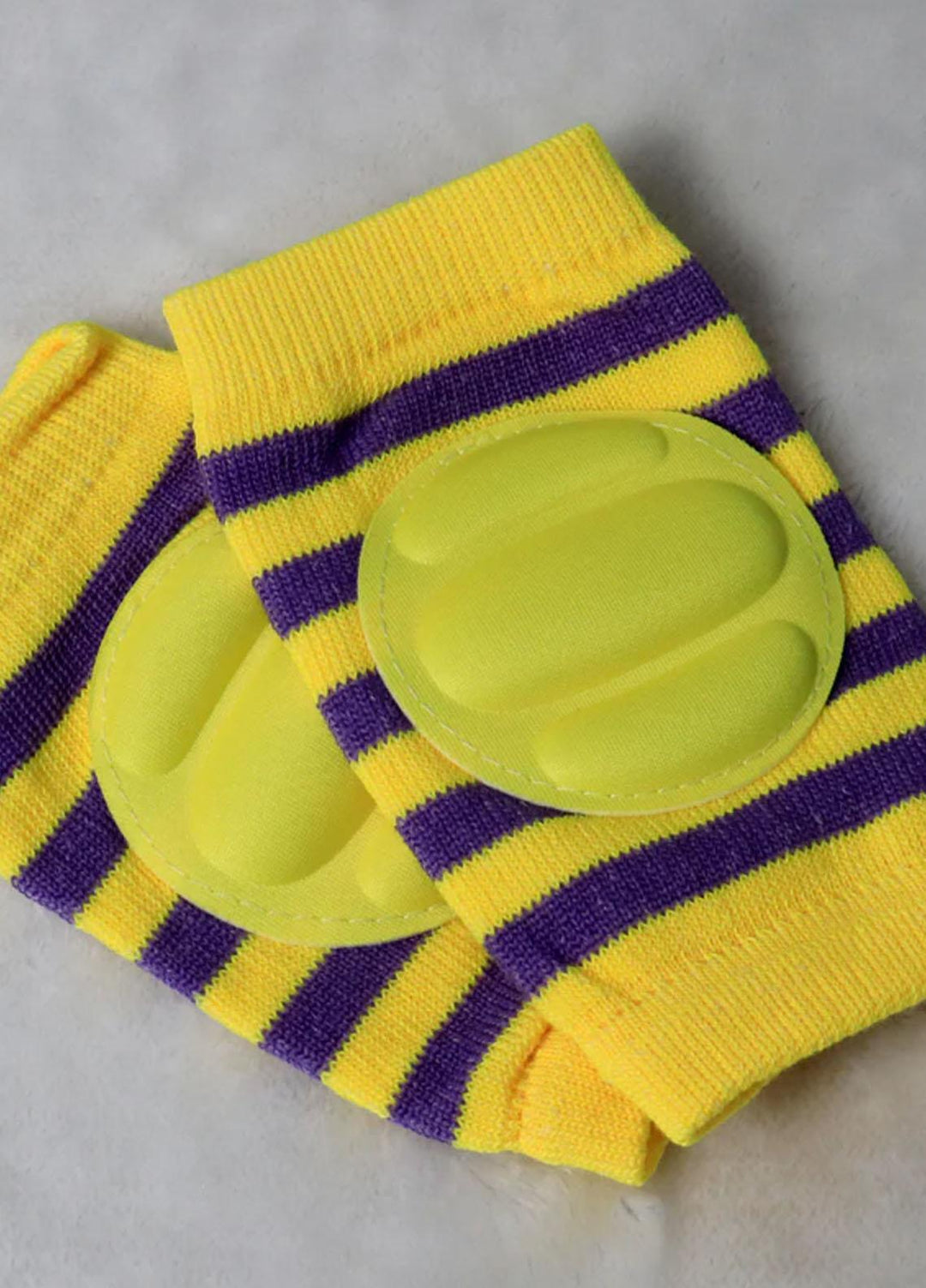Plush Mink kneepad Kneepads for Babies - Purple and Yellow - Baby Product