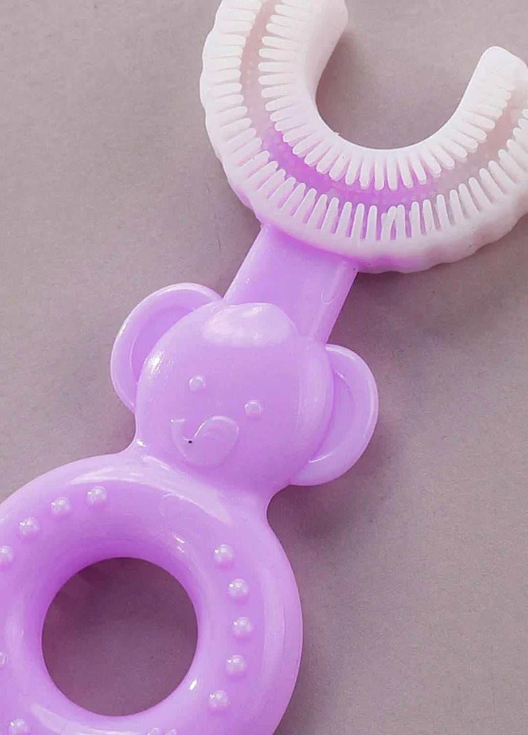 Plush Mink    Toothbrush U shaped Baby Toothbrush- Purple - Baby Product