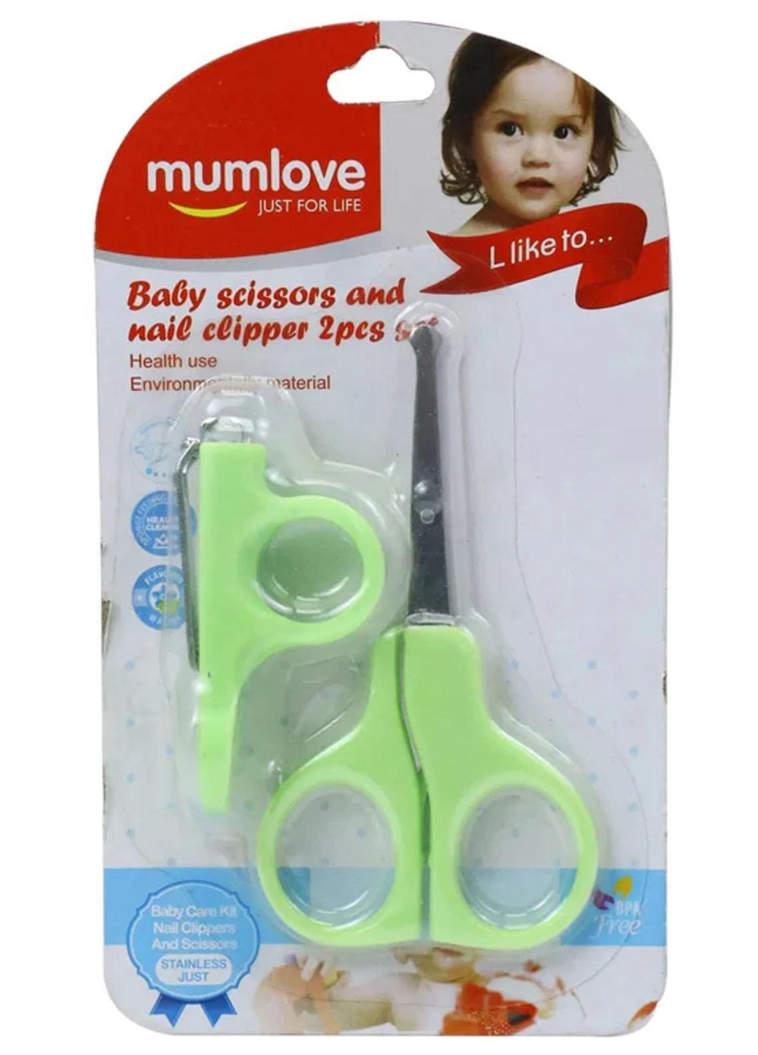 Plush Mink Clipper Set 2 Pcs Baby Nail Clipper Set - Mint Green - Baby Product