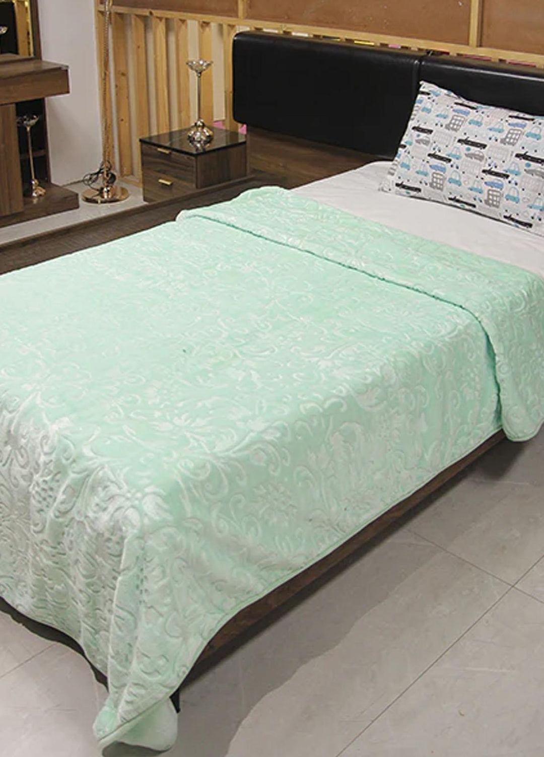Plush Mink Blanket Deluxe Single Bed Blanket Mint - Plush Mink Blankets & Bed Sets