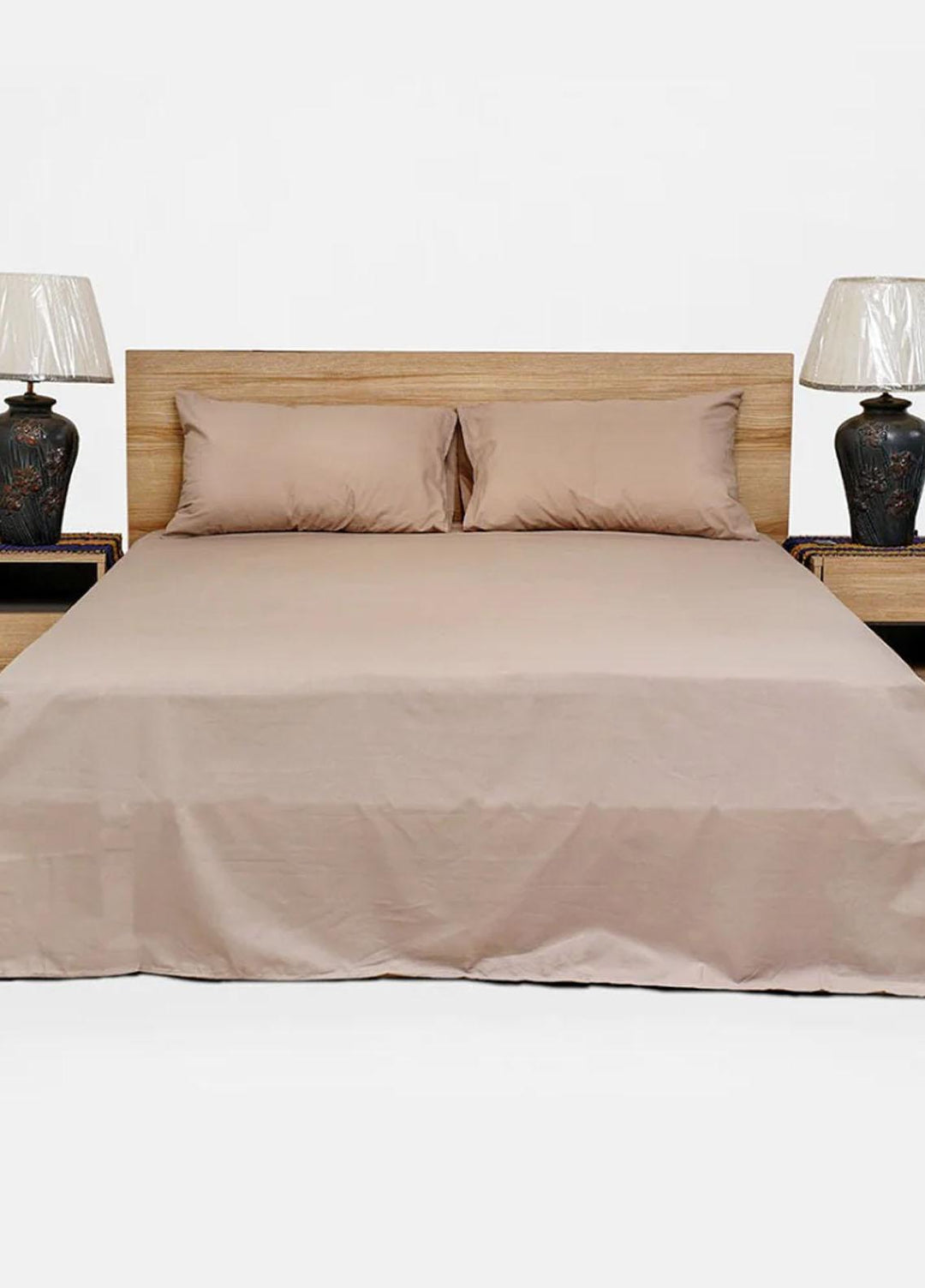 Plush Mink Blissful Bed Sheets Double Bed (Solid Dyed ) - Sandstone - Plush Mink Blankets & Bed Sets