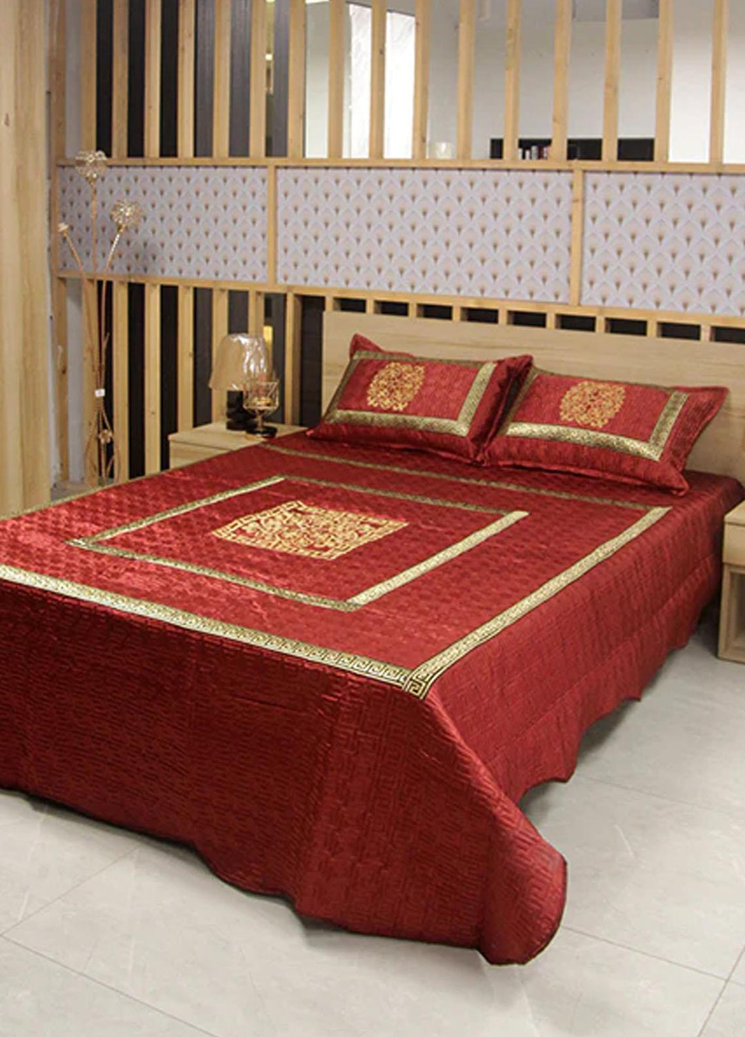 Plush Mink Bed Sets Kyaara Bed Sets- Maroon - Plush Mink Blankets & Bed Sets