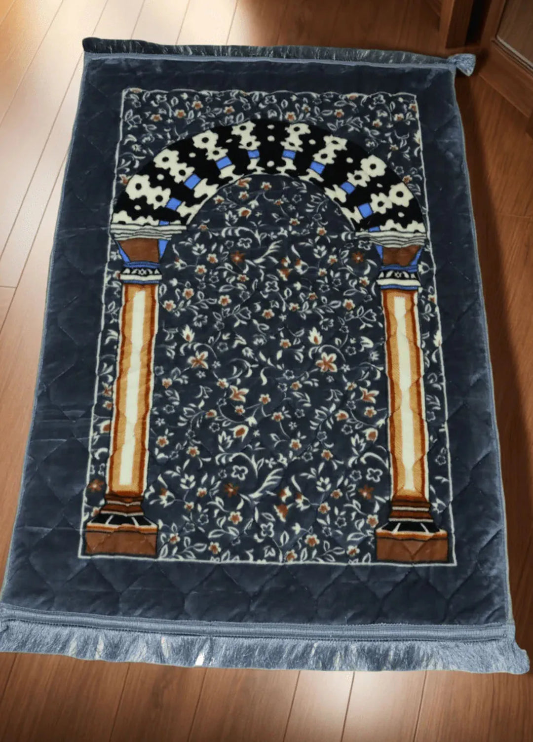 Plush Mink Mughal Plus Cloudy Prayer Mat-Granite