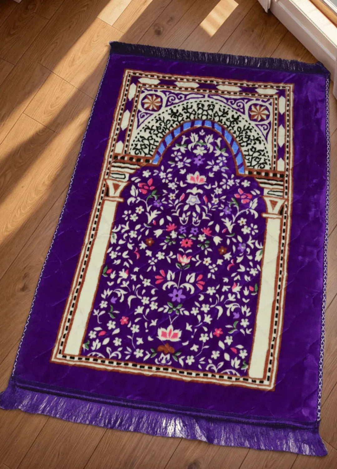 Plush Mink Mughal Plus Cloudy Prayer Mat-Orchid