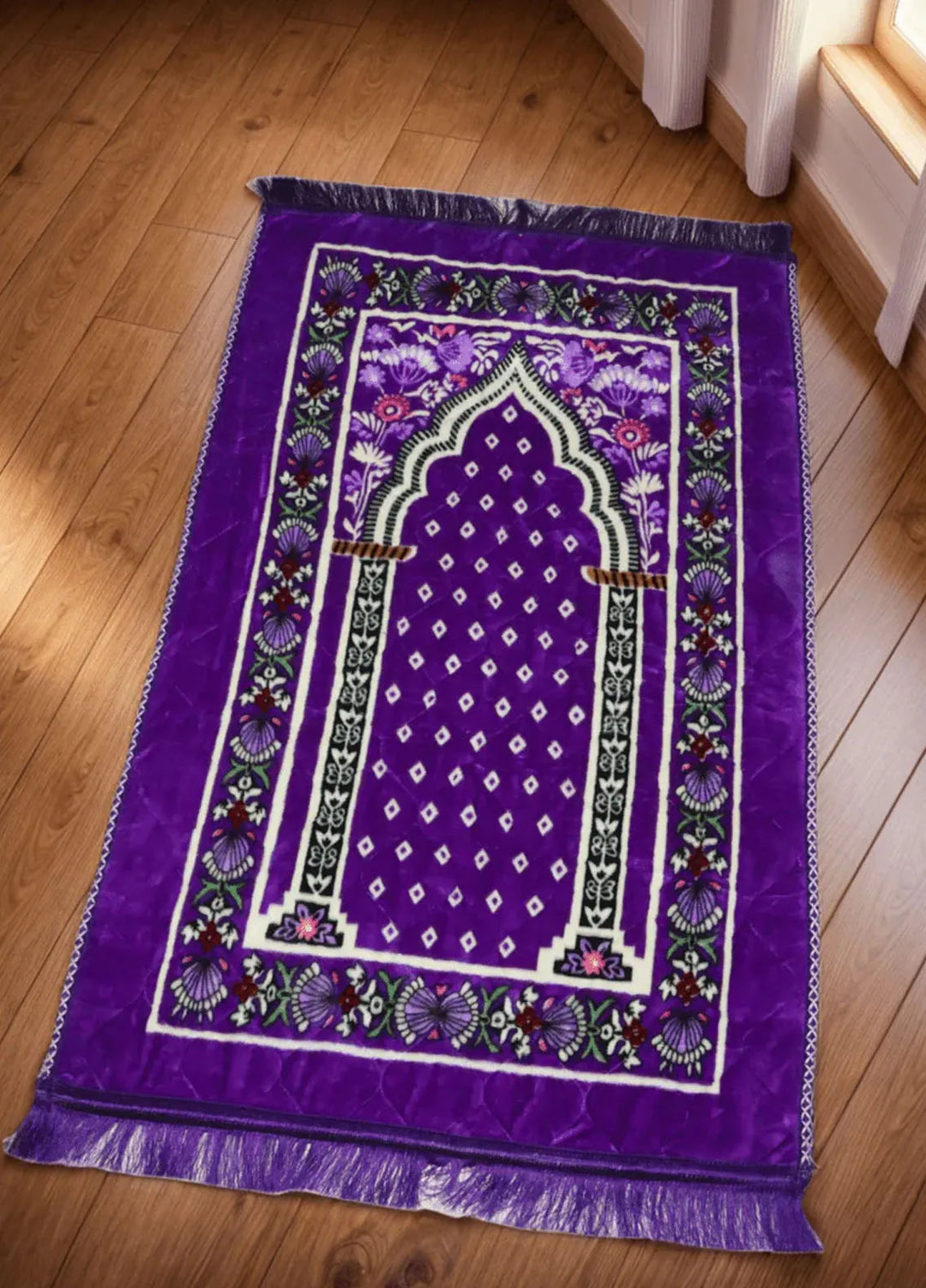 Plush Mink Mughal Plus Cloudy Prayer Mat Purple