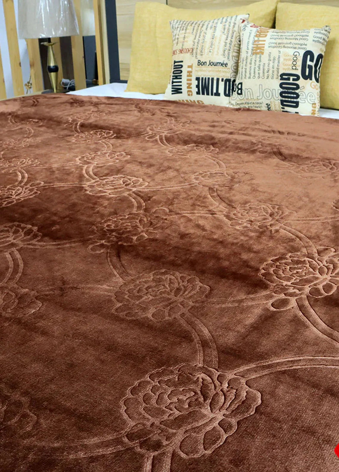 Plush Mink Summer Blanket Brown