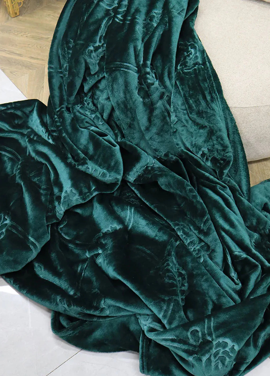 Plush Mink Summer Blanket Green