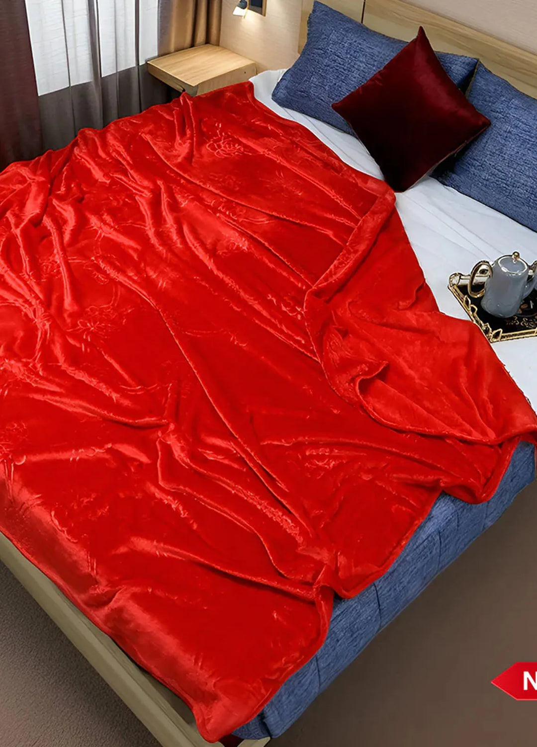 Plush Mink Summer Blanket Red