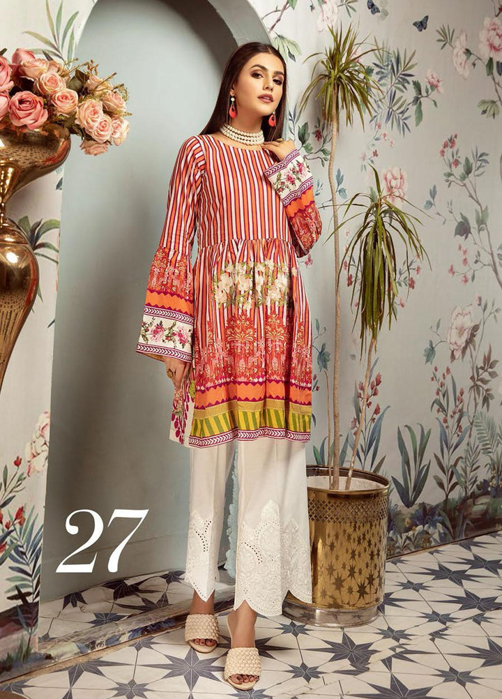 Plush By Riaz Arts Embroidered Lawn  Unstitched Kurties RA21P 27 - Premium Collection