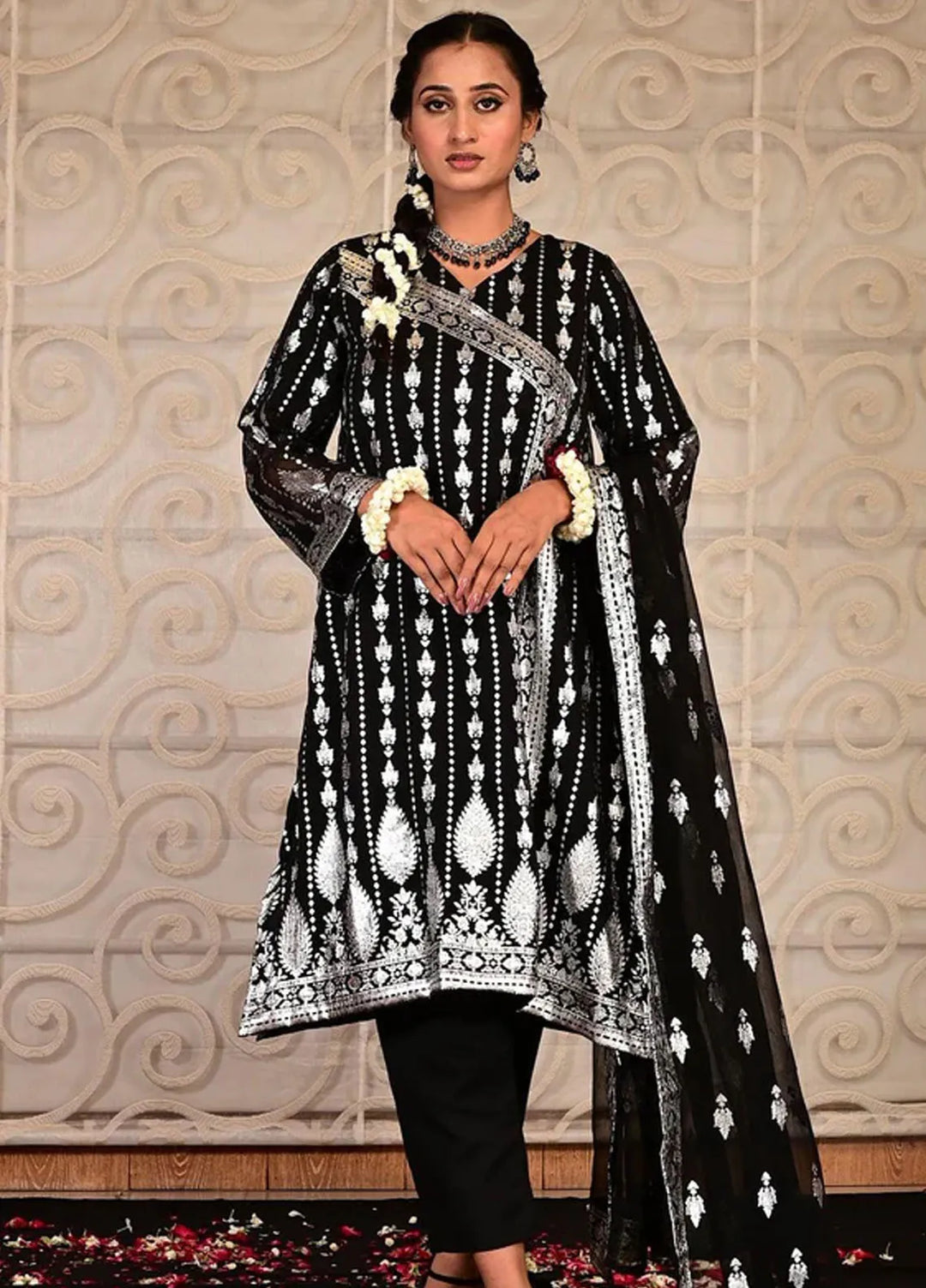 Popular Style Embroidered Chiffon Suits Unstitched 3 Piece PS24F NEC10524 - Festive Collection