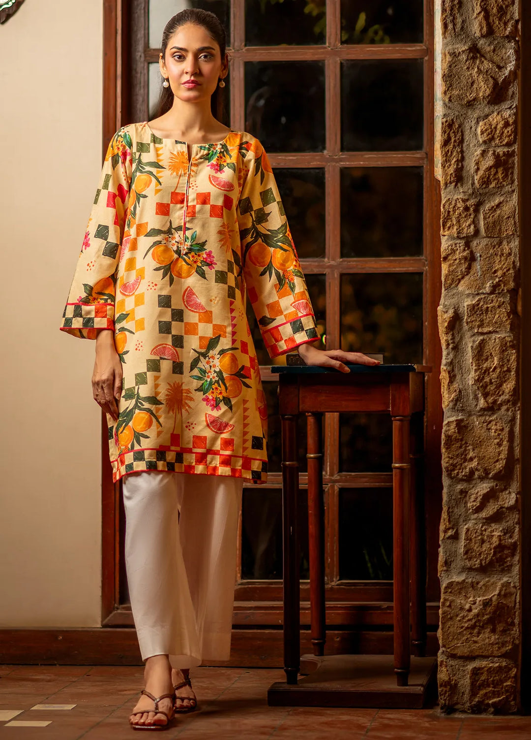 Popular Style Pret Printed Karandi Kurti D-03