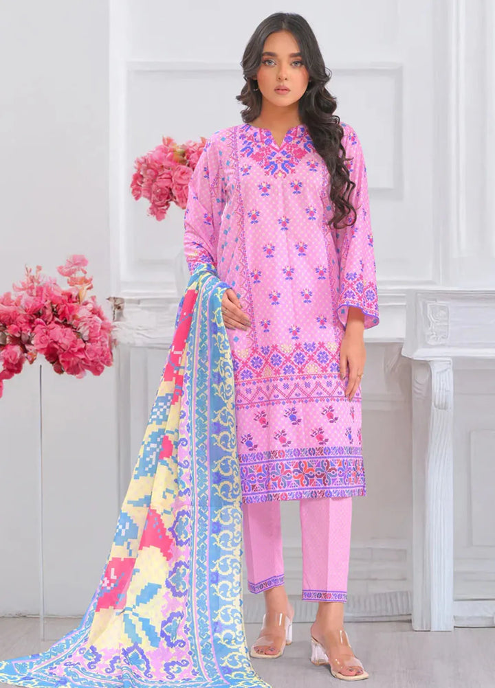 Popular Style Printed Lawn Suits Unstitched 3 Piece PS25UL NEC-148-24 - Summer Collection