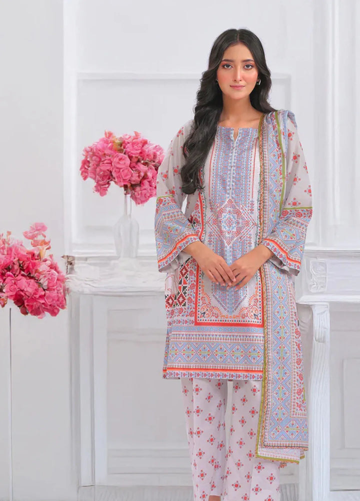 Popular Style Printed Lawn Suits Unstitched 3 Piece PS25UL NEC-151-24 - Summer Collection