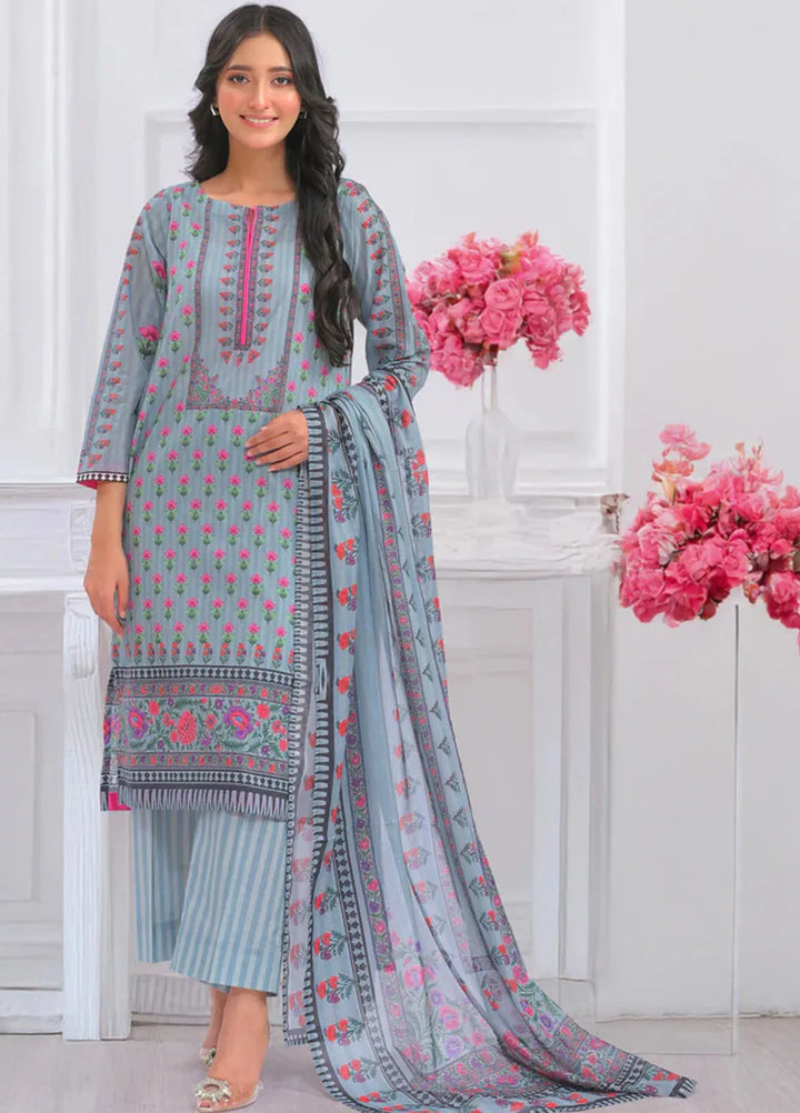 Popular Style Printed Lawn Suits Unstitched 3 Piece PS25UL NEC-152-24 - Summer Collection