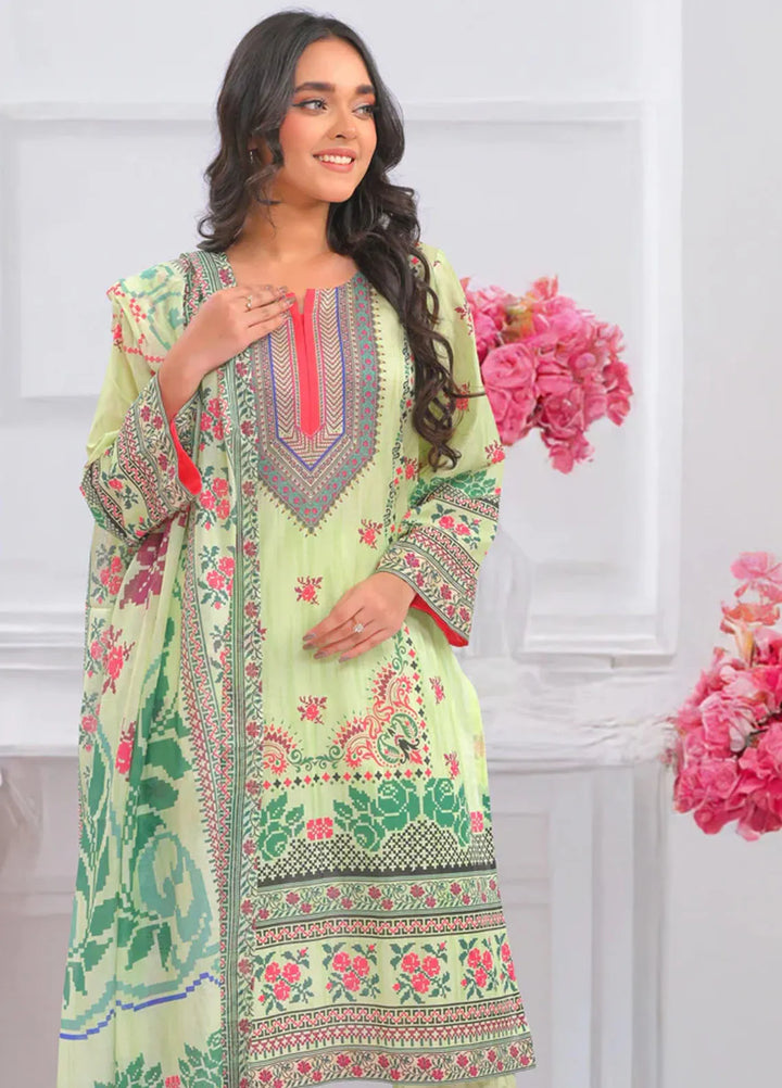 Popular Style Printed Lawn Suits Unstitched 3 Piece PS25UL NEC-153-24 - Summer Collection