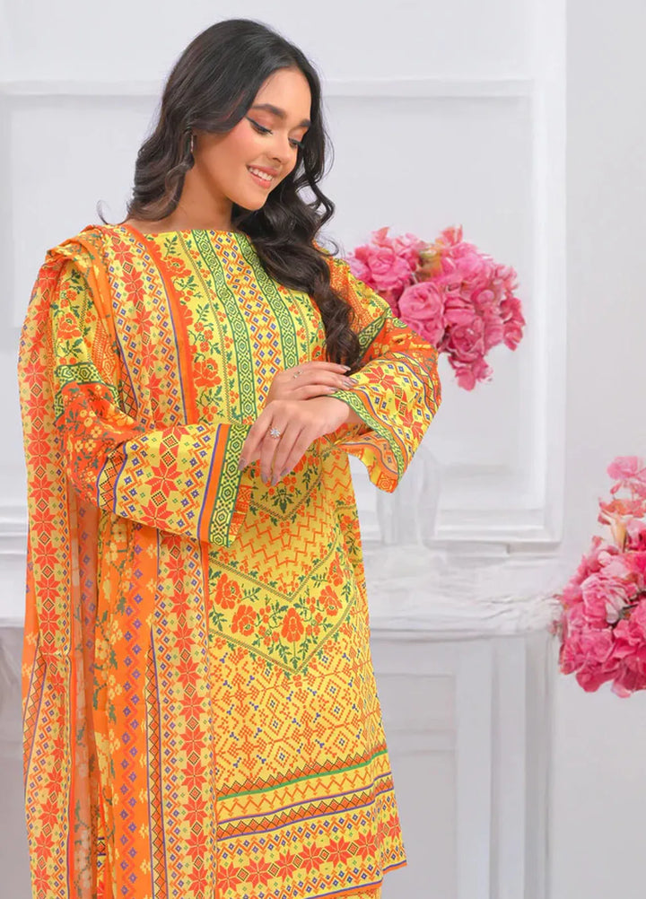 Popular Style Printed Lawn Suits Unstitched 3 Piece PS25UL NEC-154-24 - Summer Collection