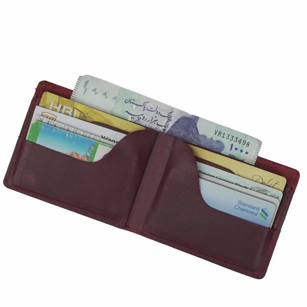Vintage by Jild Mens Genuine Vintage Leather Wallet-CRIMSON RED S2 - Wallets Collection