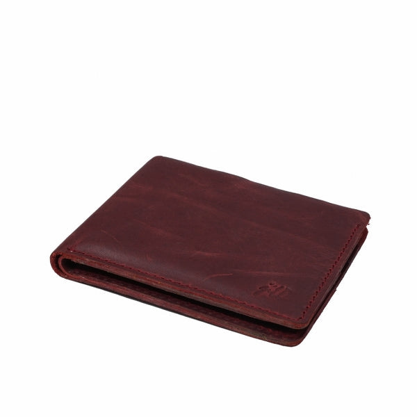 Vintage by Jild Mens Genuine Vintage Leather Wallet-CRIMSON RED S2 - Wallets Collection