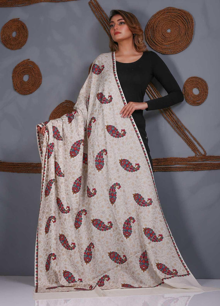 Sanaulla Exclusive Range Embroidered Pashmina  Shawl SU20P 323862 - Pashmina Shawls