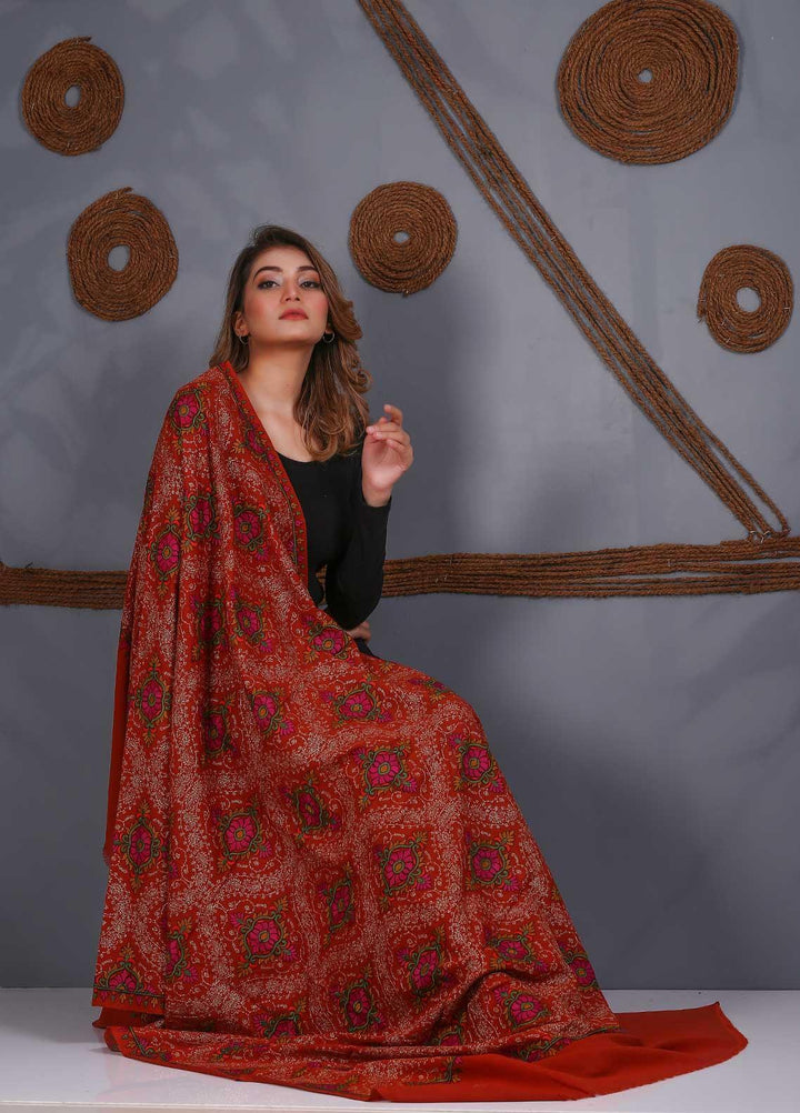Sanaulla Exclusive Range Embroidered Pashmina  Shawl SU20P 323863 - Pashmina Shawls