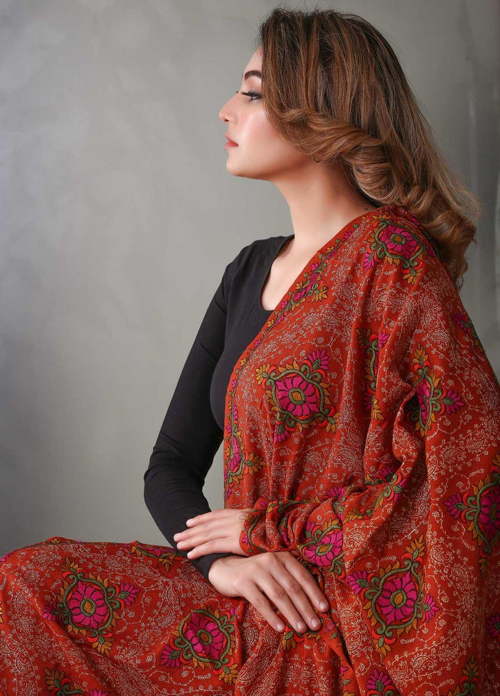 Sanaulla Exclusive Range Embroidered Pashmina  Shawl SU20P 323863 - Pashmina Shawls