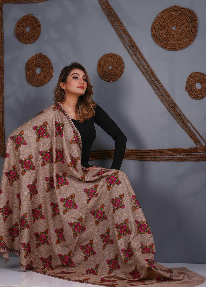 Sanaulla Exclusive Range Embroidered Pashmina  Shawl SU20P 323865 - Pashmina Shawls