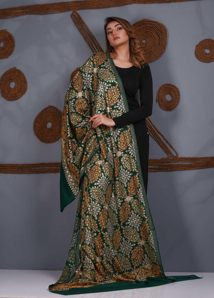 Sanaulla Exclusive Range Embroidered Pashmina  Shawl SU20P 323887 - Pashmina Shawls