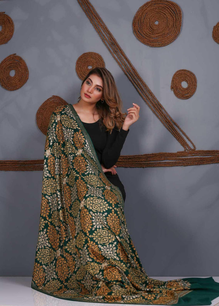 Sanaulla Exclusive Range Embroidered Pashmina  Shawl SU20P 323887 - Pashmina Shawls
