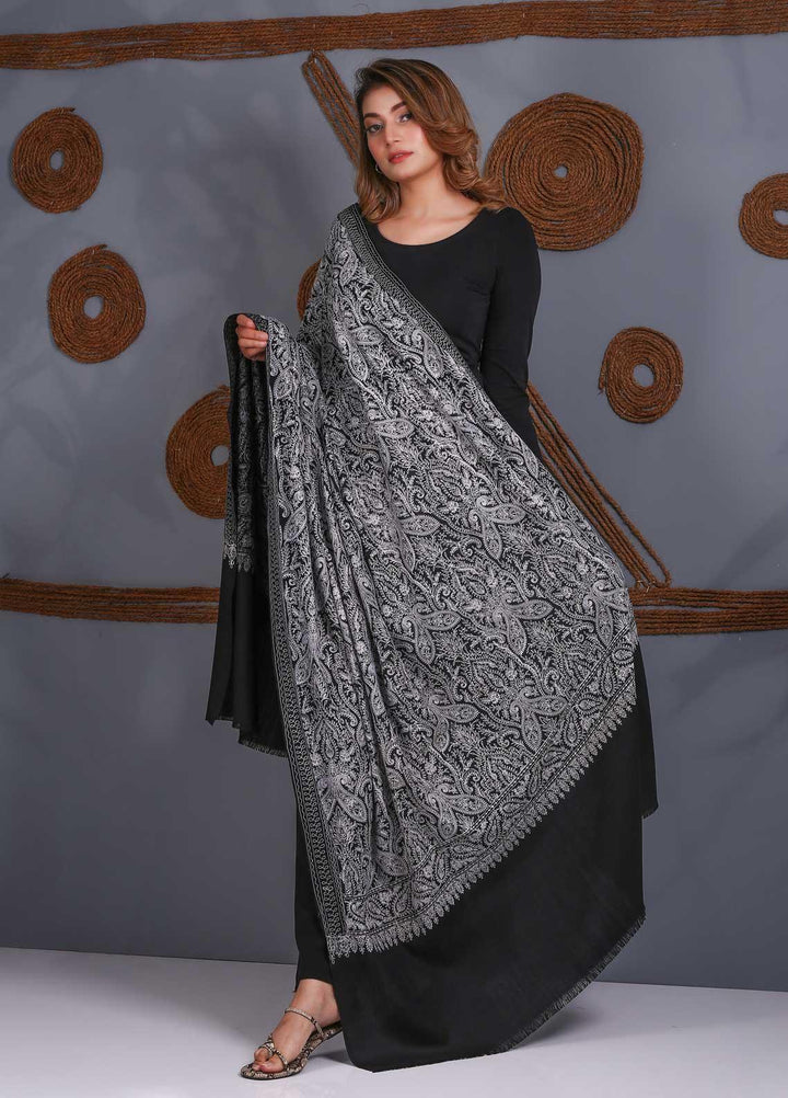 Sanaulla Exclusive Range Embroidered Pashmina  Shawl SU20P 323996 - Pashmina Shawls