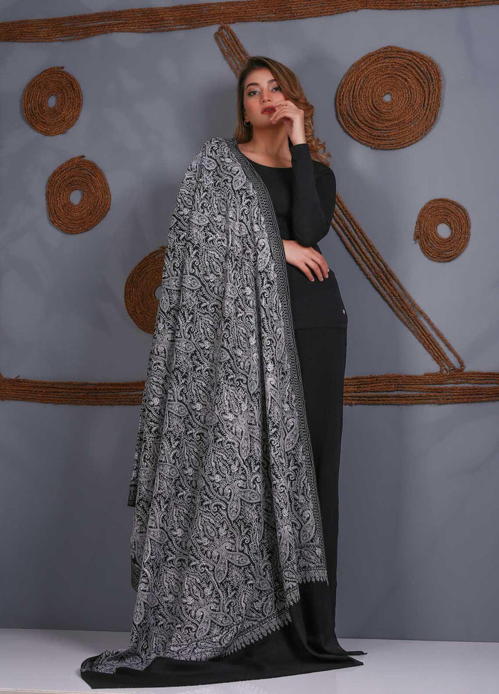 Sanaulla Exclusive Range Embroidered Pashmina  Shawl SU20P 323996 - Pashmina Shawls