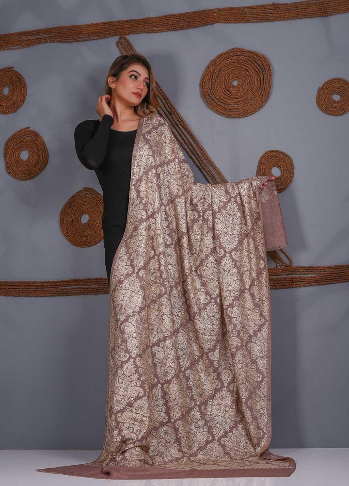 Sanaulla Exclusive Range Embroidered Pashmina  Shawl SU20P 324001 - Pashmina Shawls