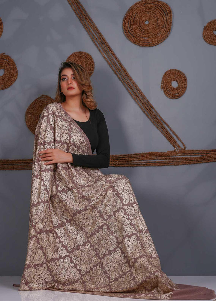 Sanaulla Exclusive Range Embroidered Pashmina  Shawl SU20P 324001 - Pashmina Shawls