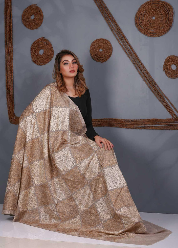 Sanaulla Exclusive Range Embroidered Pashmina  Shawl SU20P 324010 - Pashmina Shawls