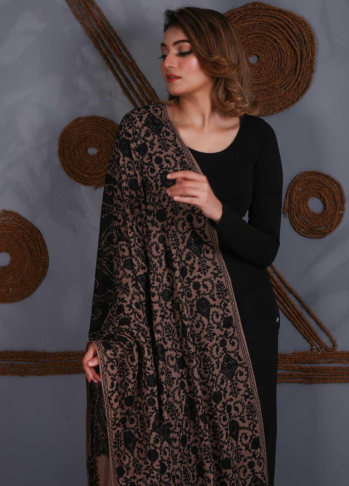 Sanaulla Exclusive Range Embroidered Pashmina  Shawl SU20P 324118 - Pashmina Shawls