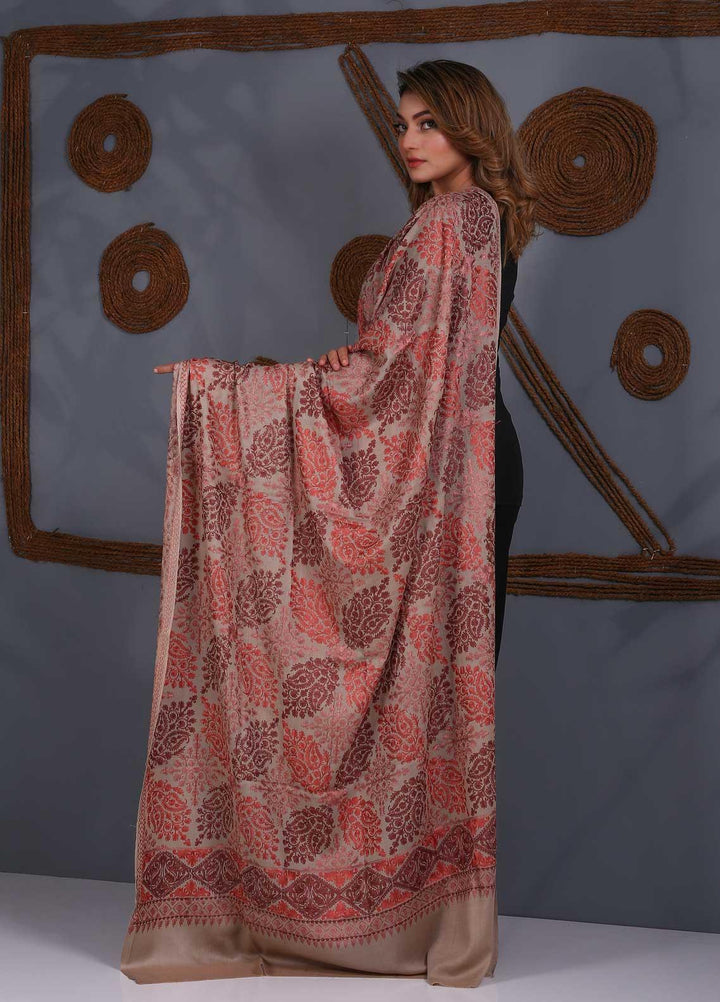 Sanaulla Exclusive Range Embroidered Pashmina  Shawl SU21P Resham Rich 323892 - Pashmina Shawls