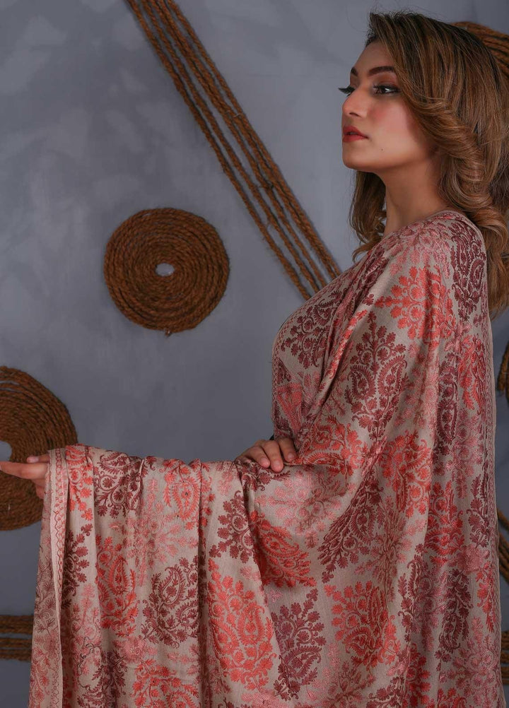 Sanaulla Exclusive Range Embroidered Pashmina  Shawl SU21P Resham Rich 323892 - Pashmina Shawls