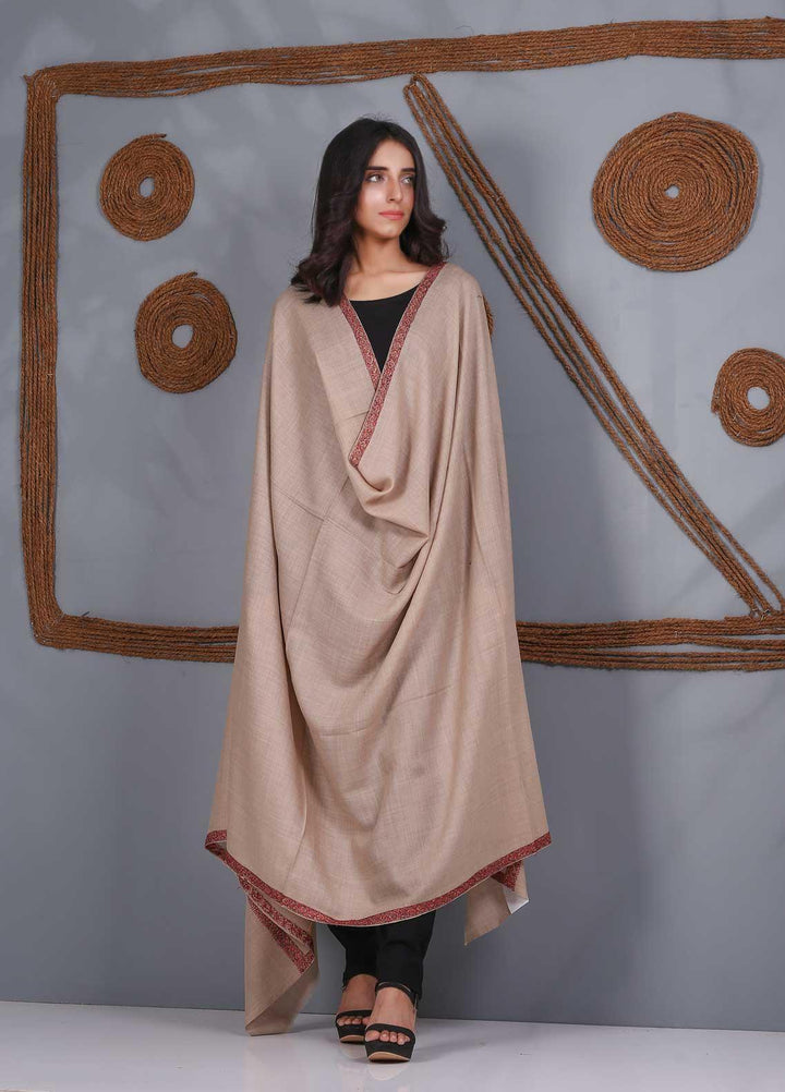 Sanaulla Exclusive Range Embroidered Pashmina  Shawl SU21PS 323424 - Pashmina Shawls