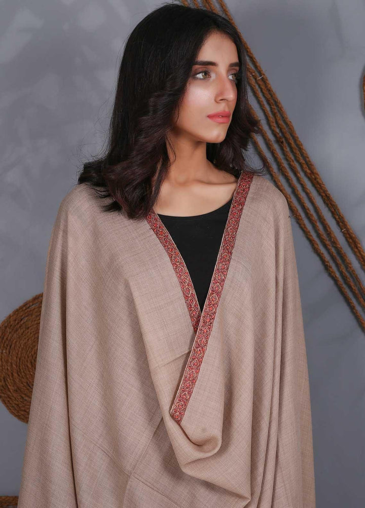 Sanaulla Exclusive Range Embroidered Pashmina  Shawl SU21PS 323424 - Pashmina Shawls