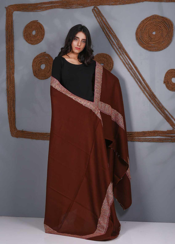 Sanaulla Exclusive Range Embroidered Pashmina  Shawl SU21PS 323489 - Pashmina Shawls