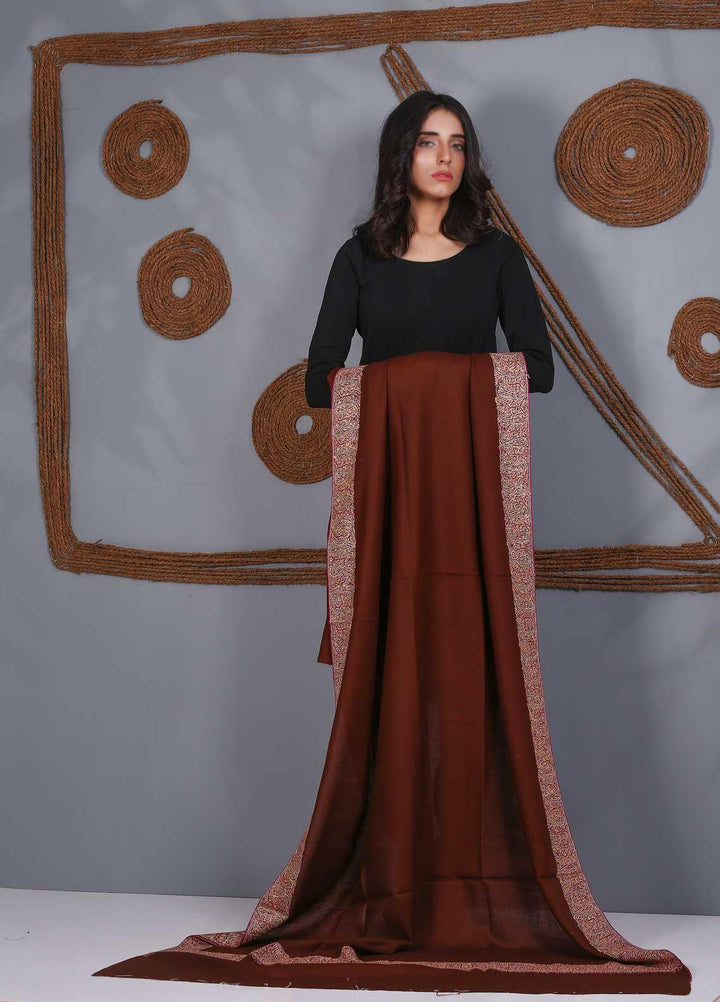 Sanaulla Exclusive Range Embroidered Pashmina  Shawl SU21PS 323489 - Pashmina Shawls