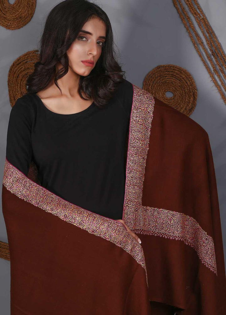 Sanaulla Exclusive Range Embroidered Pashmina  Shawl SU21PS 323489 - Pashmina Shawls