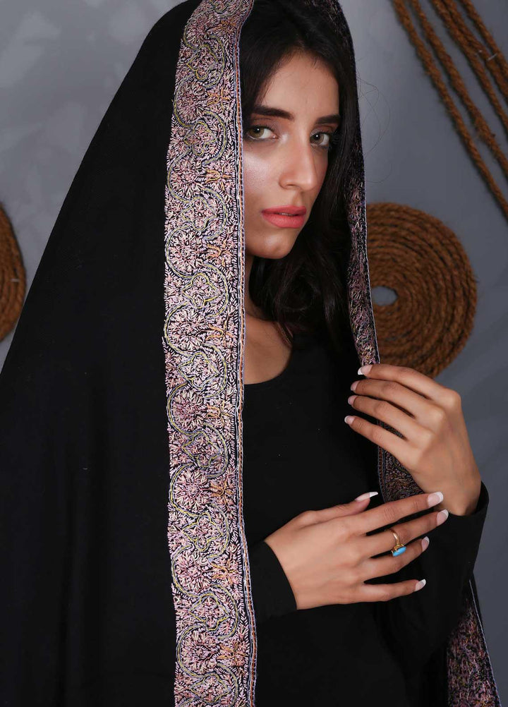 Sanaulla Exclusive Range Embroidered Pashmina  Shawl SU21PS 323490 - Pashmina Shawls