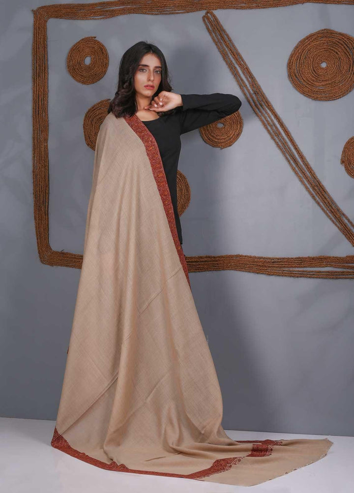 Sanaulla Exclusive Range Embroidered Pashmina  Shawl SU21PS 323492 - Pashmina Shawls