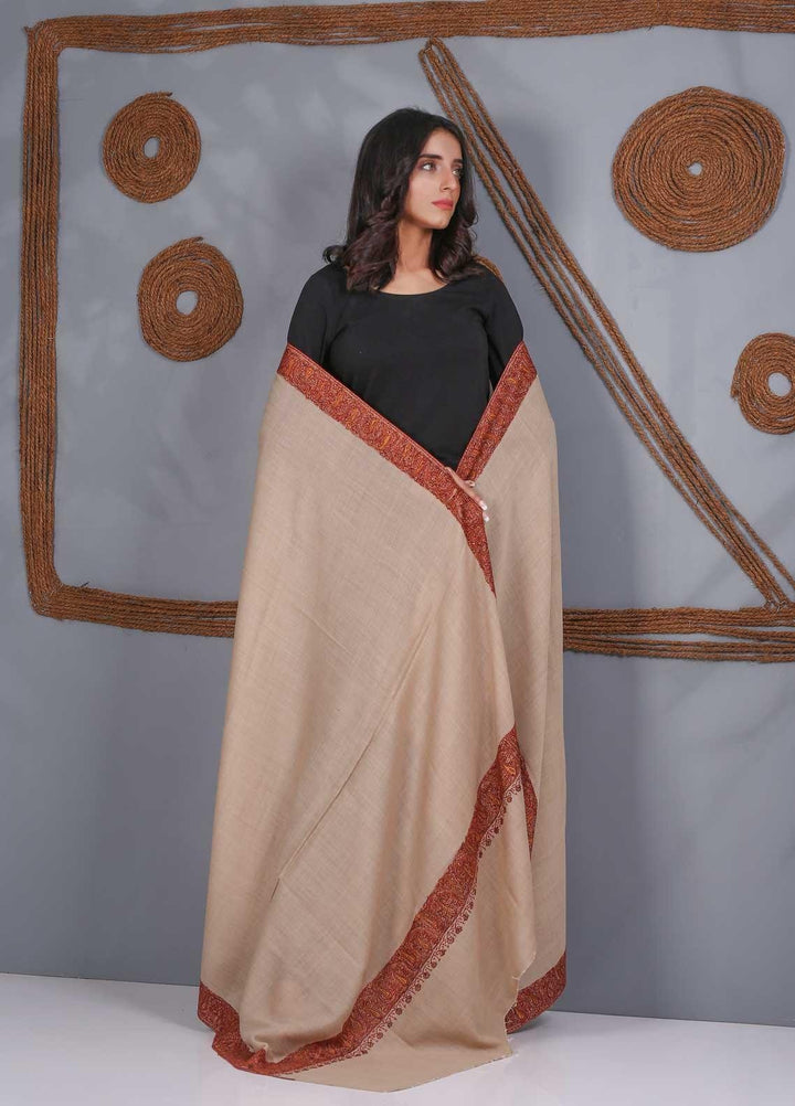 Sanaulla Exclusive Range Embroidered Pashmina  Shawl SU21PS 323492 - Pashmina Shawls